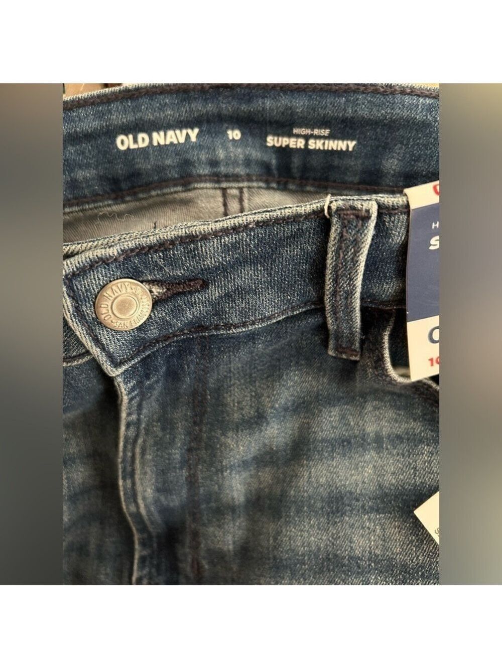 Old Navy High Rise Super Skinny Jeans Blue NWT - Picture 3 of 3